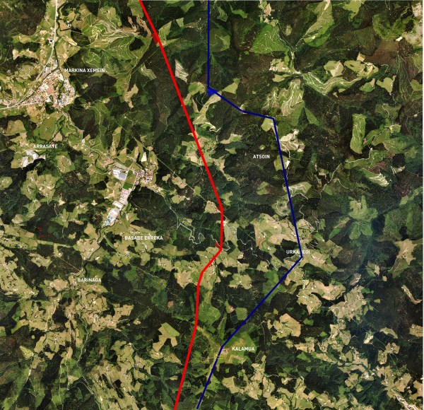 Gerra zibila etxebarrin mapa zirriborroa